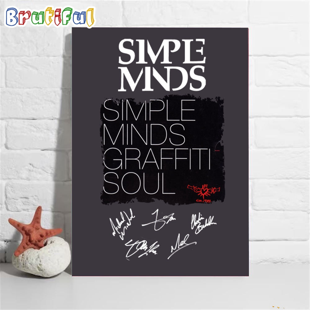 Simple Minds Graffiti Soul Wall Art Poster Canvas