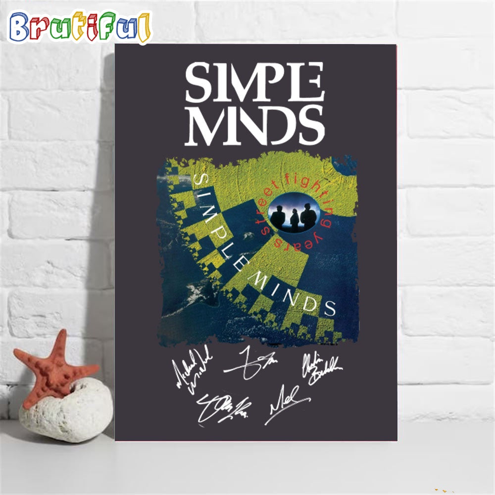 Simple Minds Street Fighting Years Wall Art Poster Canvas