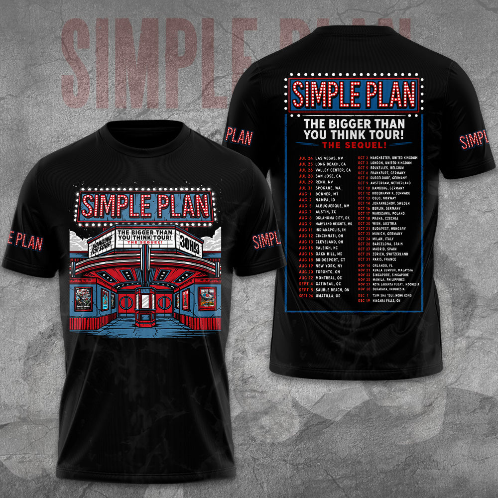 Simple Plan Tour 2026 3D Apparel – GNE7910
