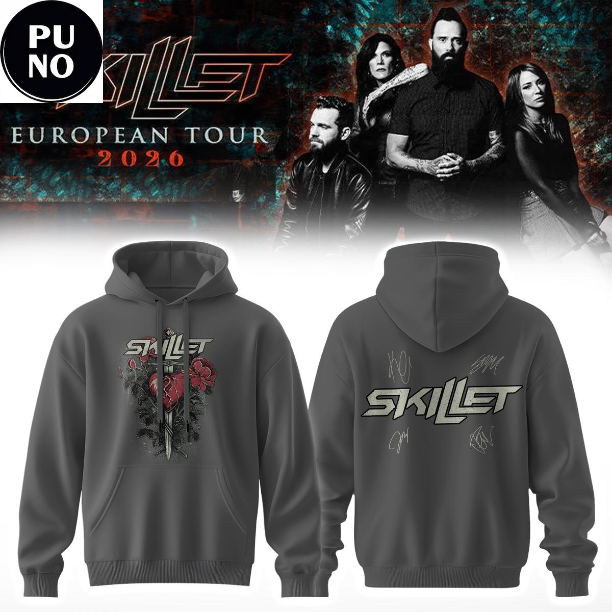 Skillet European Tour 2026 Signed Hoodie