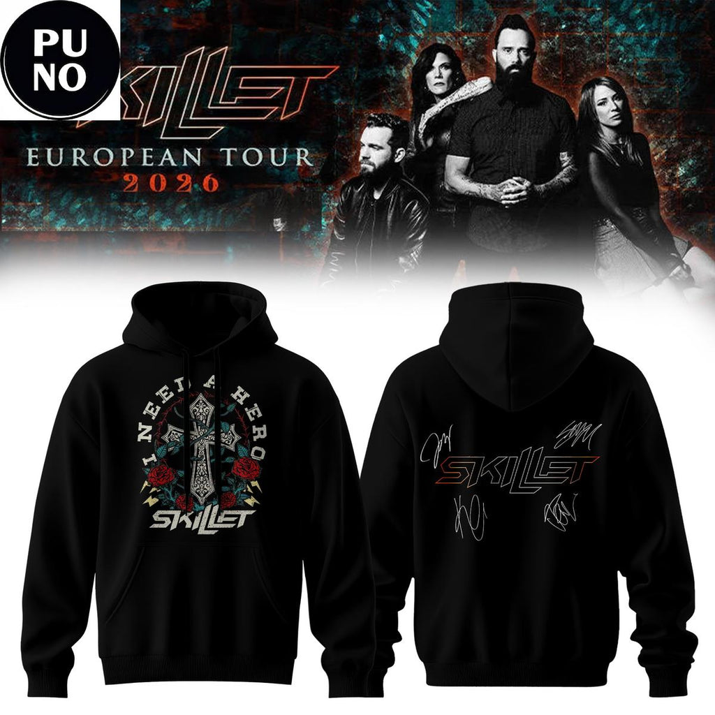 Skillet European Tour 2026 Signed Hoodie