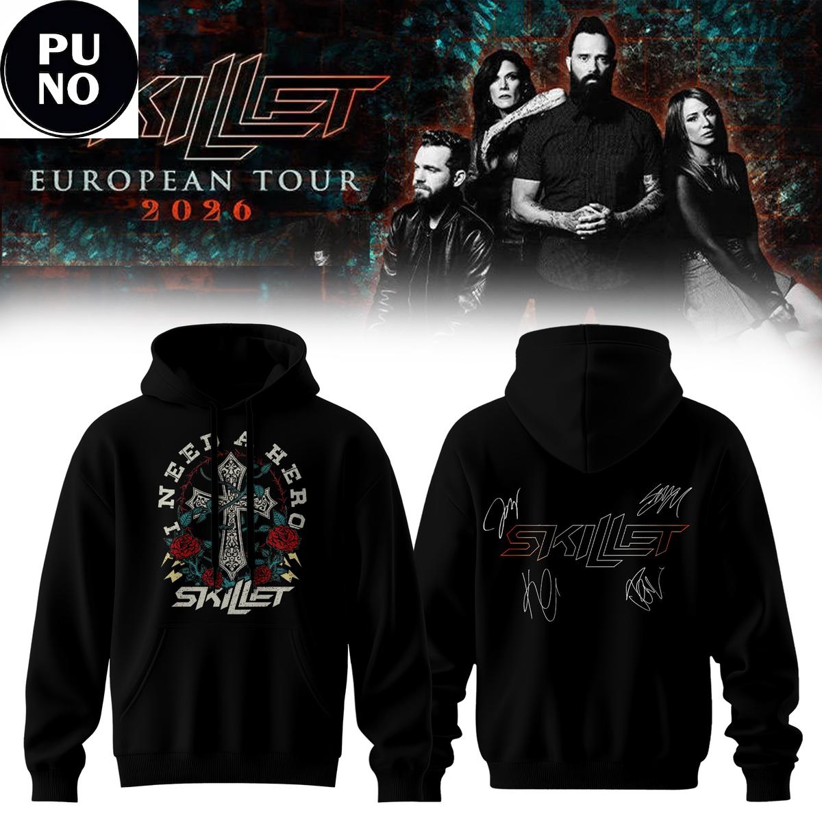 Skillet European Tour 2026 Signed Hoodie