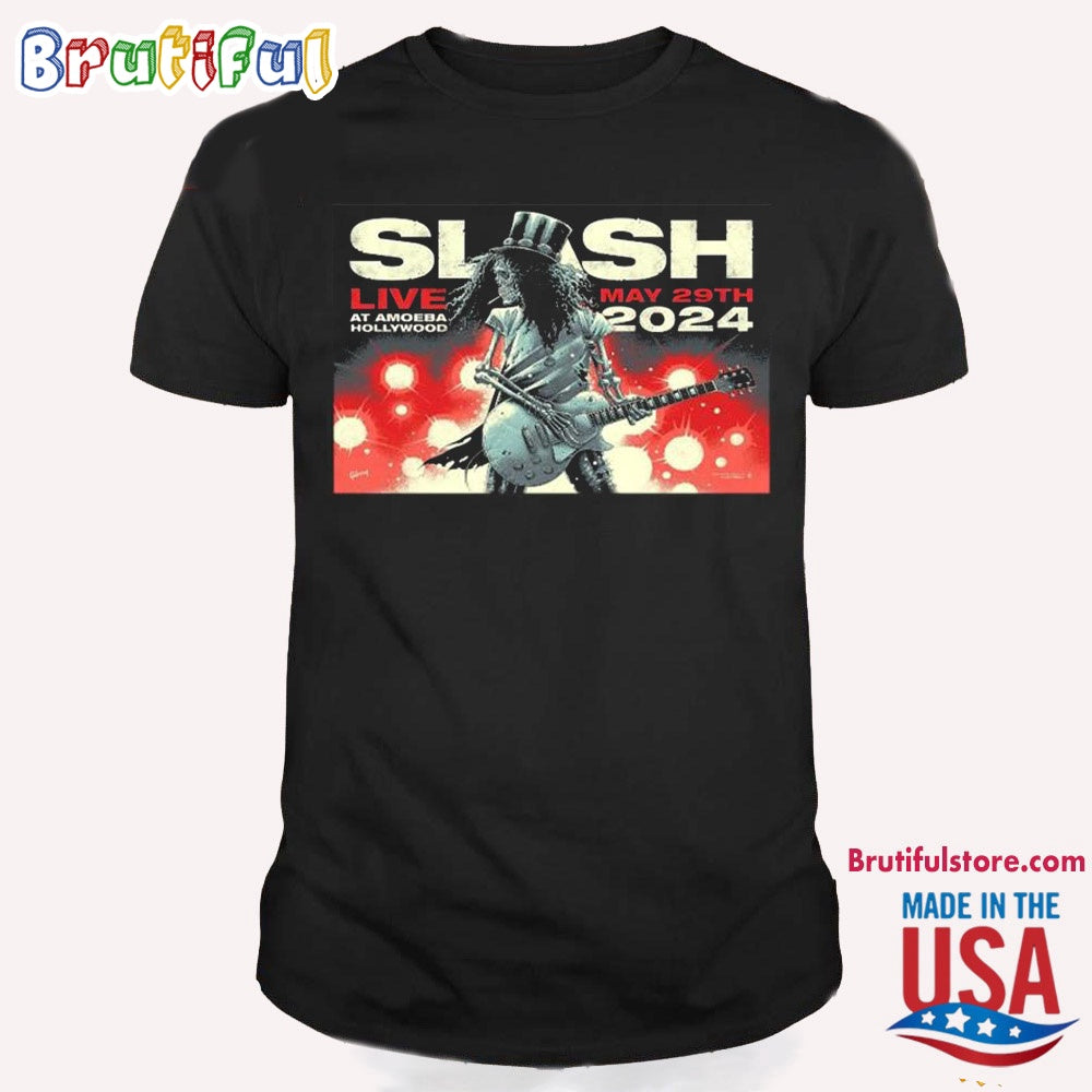 Slash Live At Amoeba Hollywood May 2024 Los Angeles Ca T Shirt
