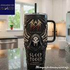 Sleep Token Custom 40Oz Tumbler With Handle Take Me Back To Eden Mask Design