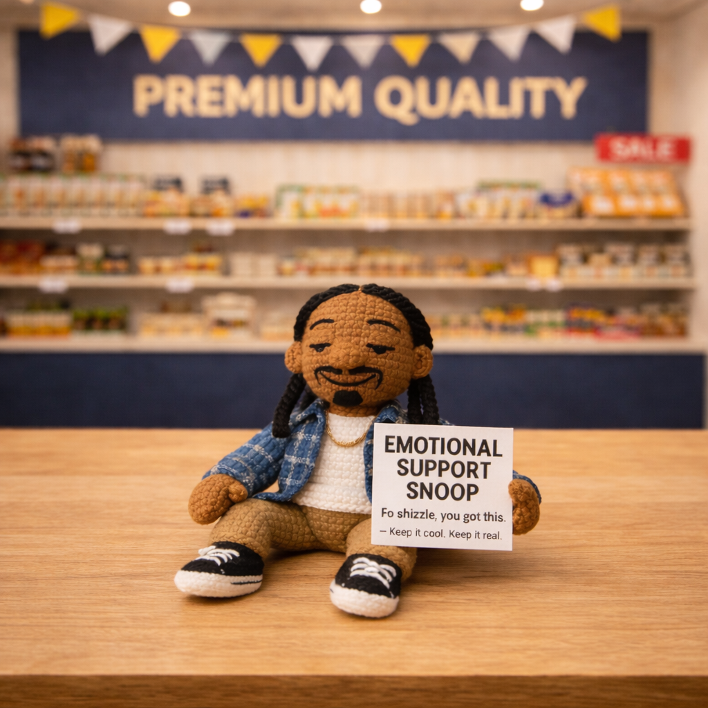 Snoop Dogg Crochet Emotional Support Doll