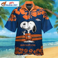Snoopy And Hibiscus Denver Broncos Hawaiian Shirt – Fun Summer Look