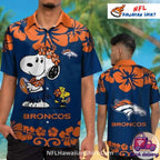 Snoopy Floral Denver Broncos Aloha Shirt