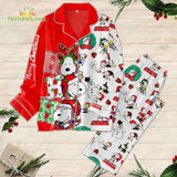 Snoopy Santa Claus Ho Ho Ho Merry Christmas Snoopy Pajamas
