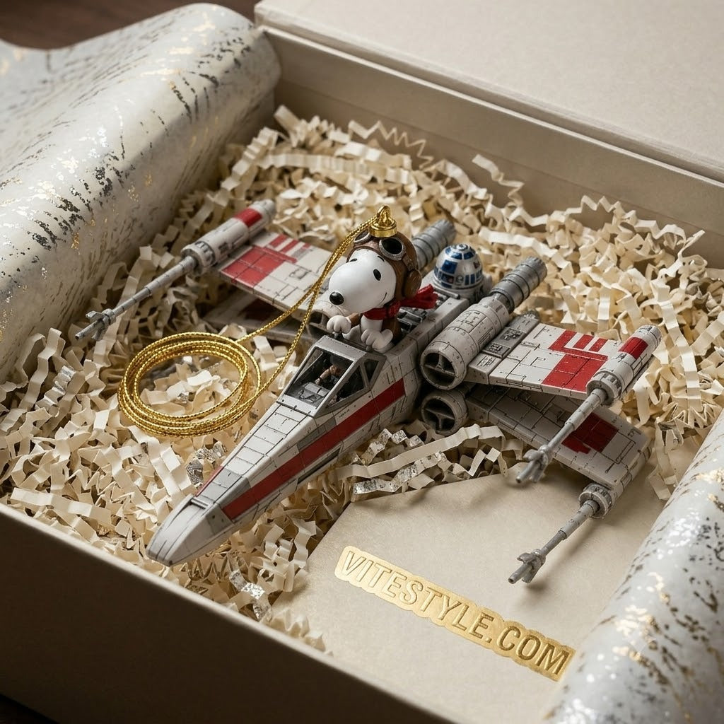 Snoopy Star Wars X-Wing Ornament