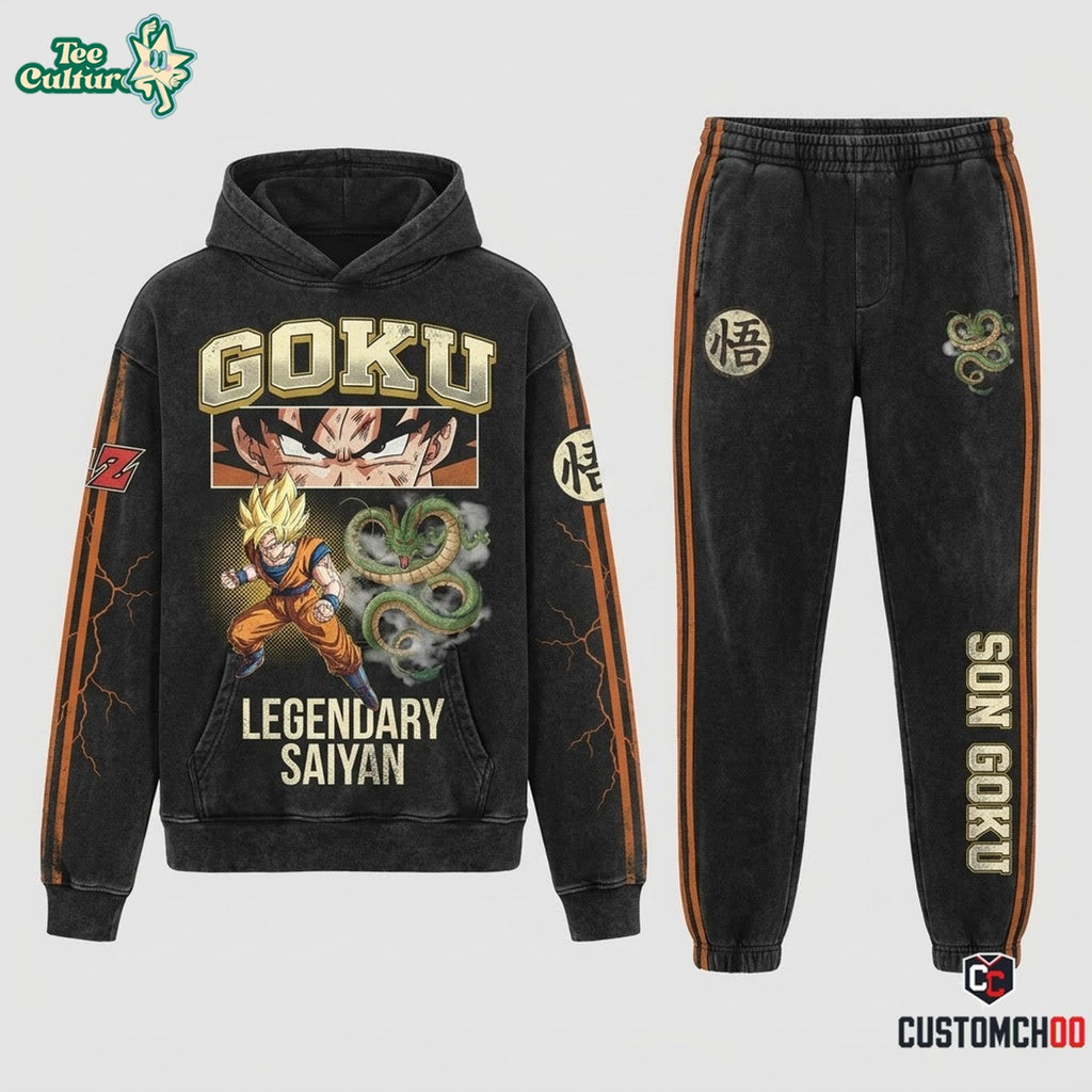 Son Goku Ultra Instinct Anime Tracksuit Set – Hoodie & Jogger Pants