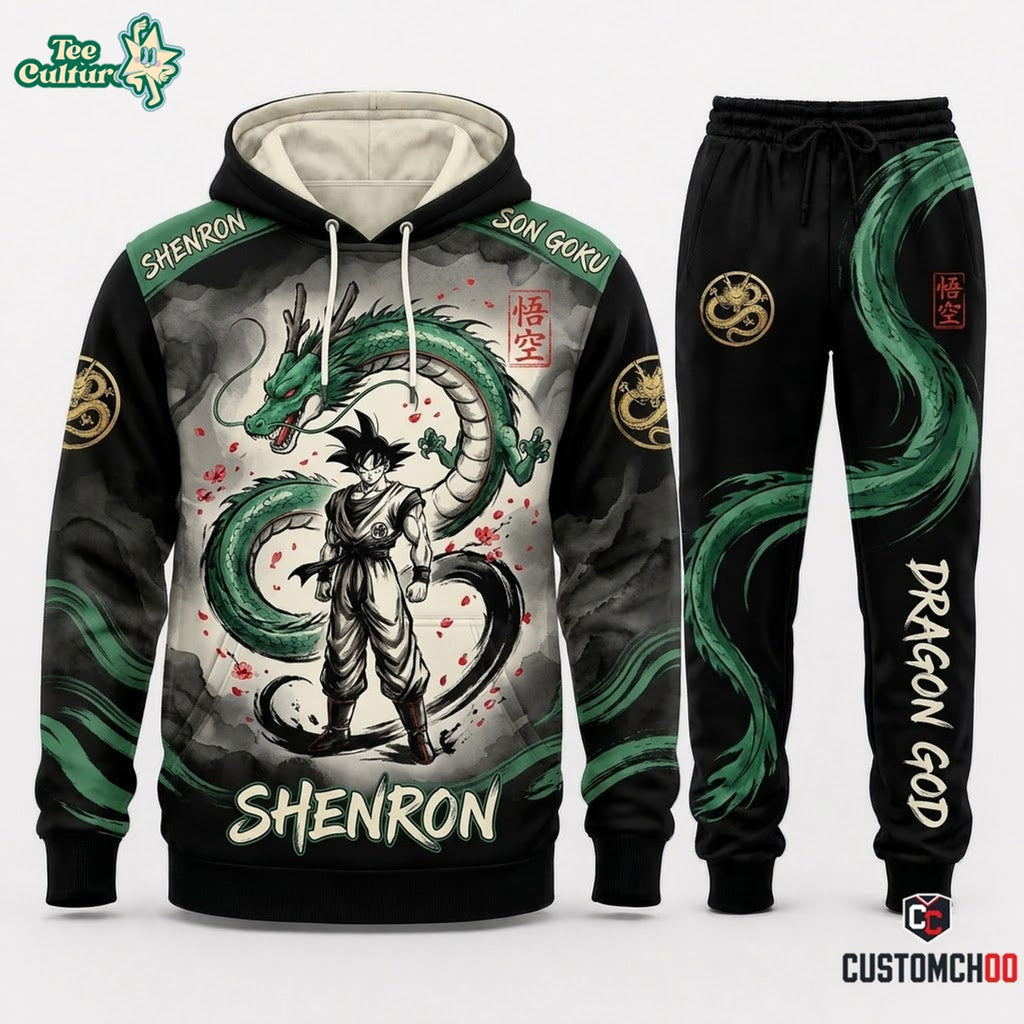 Son Goku Ultra Instinct Anime Tracksuit Set – Hoodie & Jogger Pants