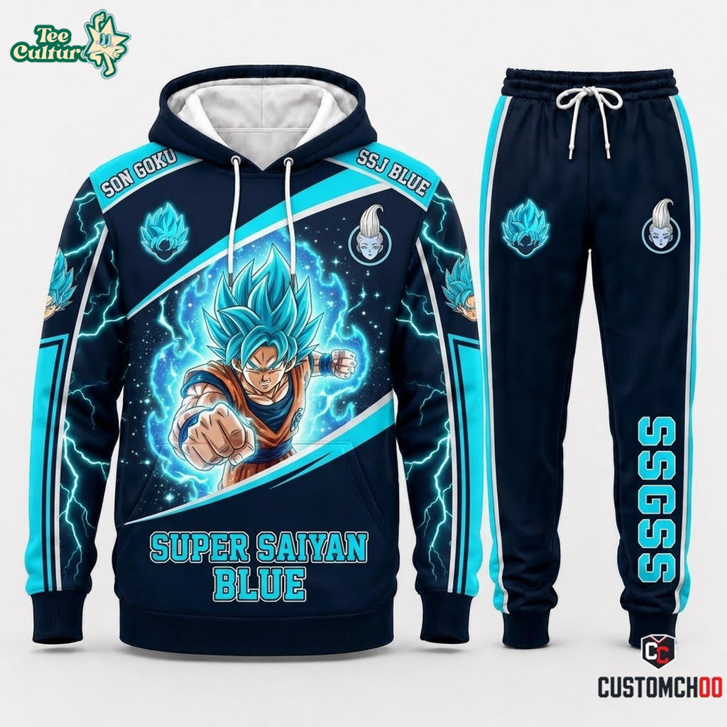Son Goku Ultra Instinct Anime Tracksuit Set – Hoodie & Jogger Pants
