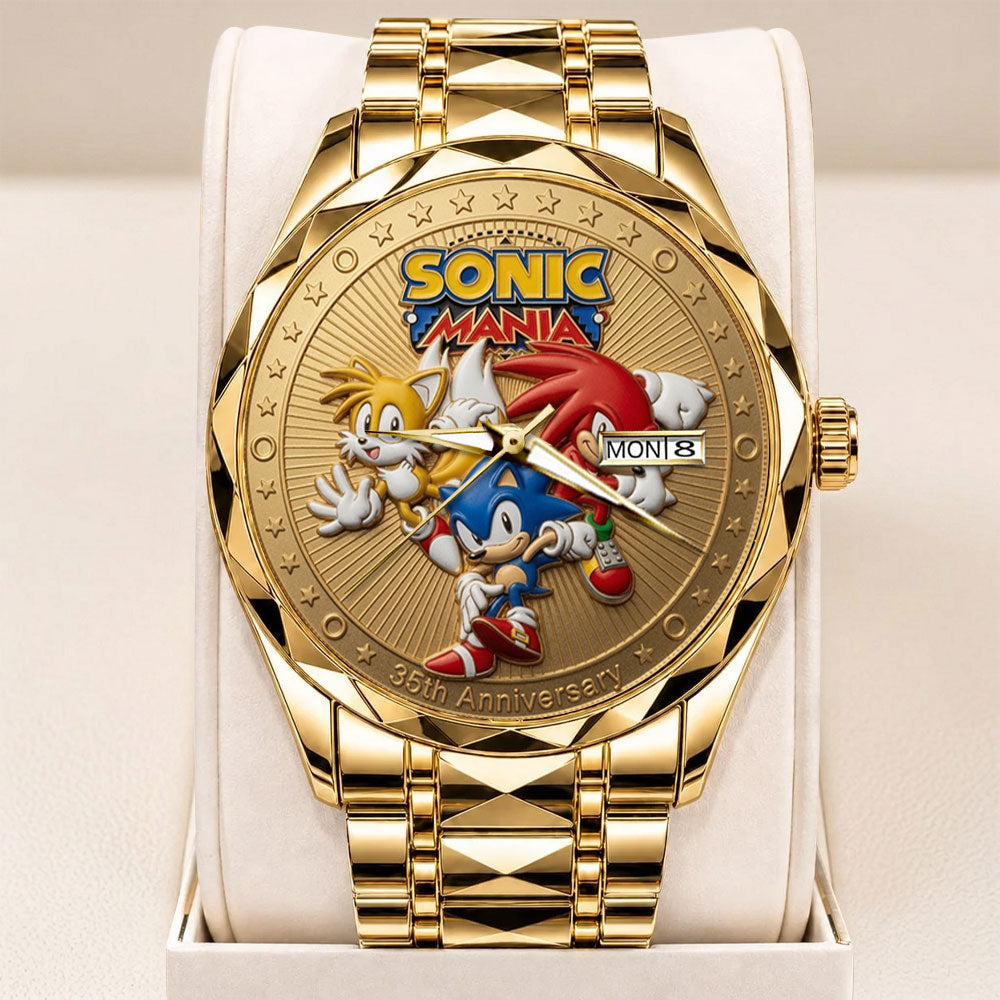 Sonic the Hedgehog 35th Anniversary Alloy Luxury Quartz Watch - TANTN24060