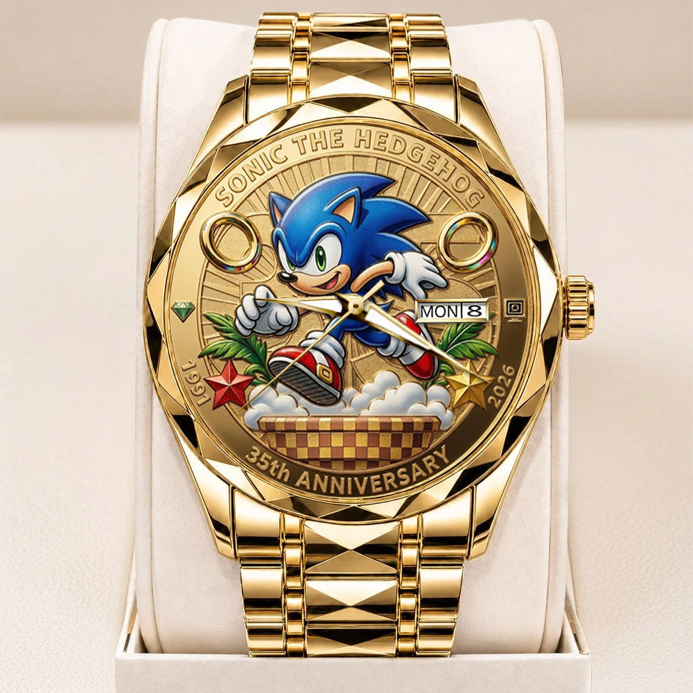 Sonic the Hedgehog 35th Anniversary Alloy Luxury Quartz Watch - TANTN24062
