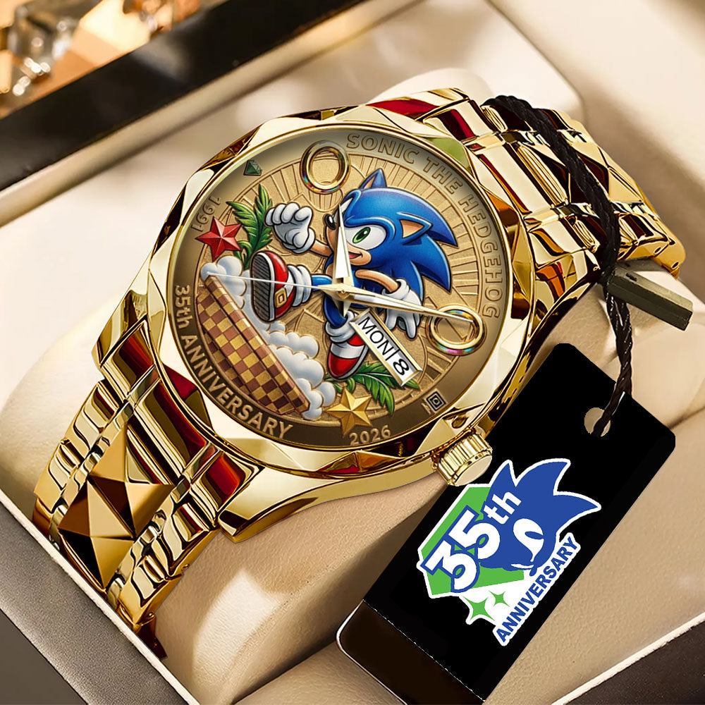 Sonic the Hedgehog 35th Anniversary Alloy Luxury Quartz Watch - TANTN24062