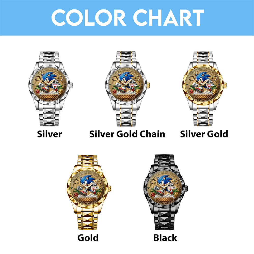 Sonic the Hedgehog 35th Anniversary Alloy Luxury Quartz Watch - TANTN24062