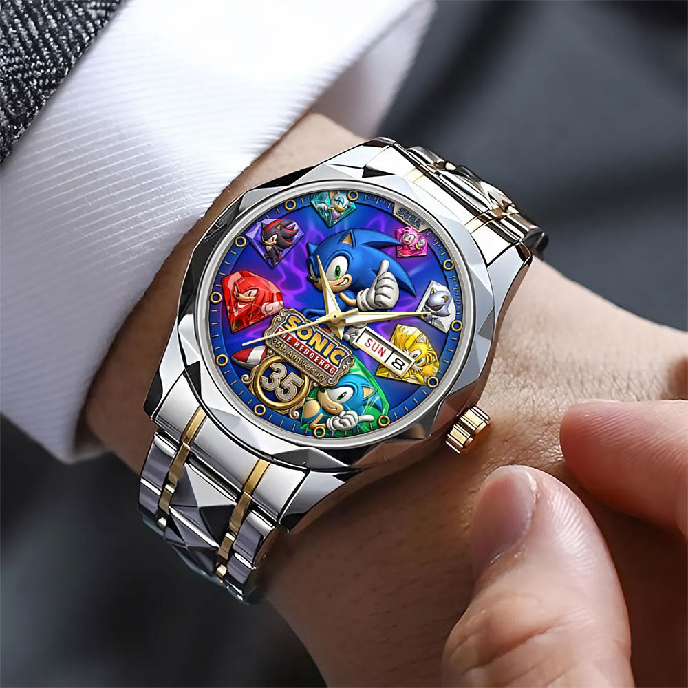 Sonic the Hedgehog 35th Anniversary Alloy Luxury Quartz Watch - TMTHU7154
