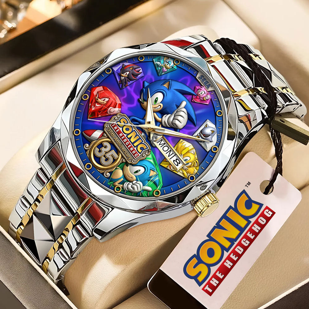 Sonic the Hedgehog 35th Anniversary Alloy Luxury Quartz Watch - TMTHU7154