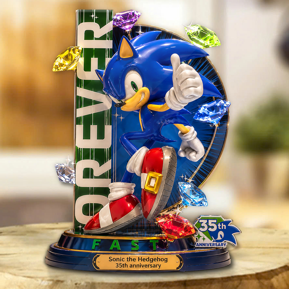 Sonic the Hedgehog 35th Anniversary Custom Shape Acrylic Plaque – GNE7208