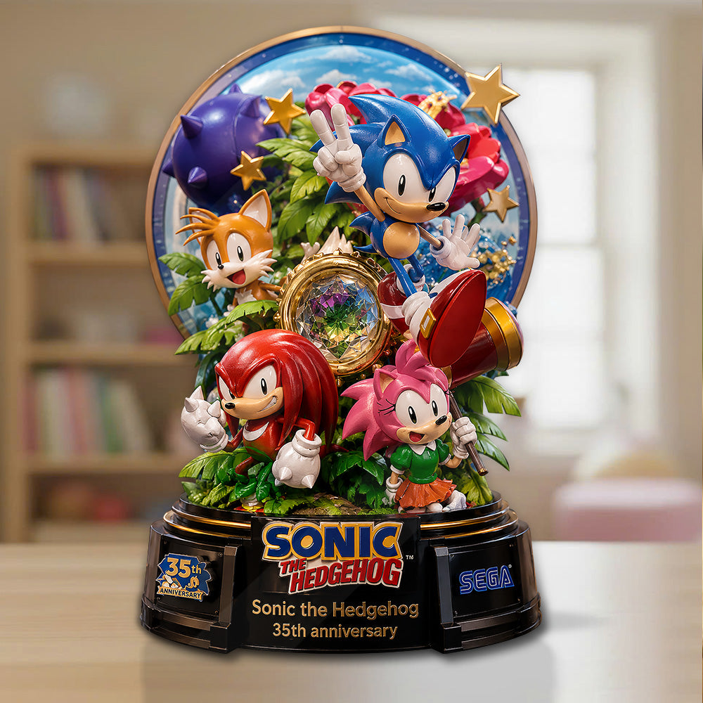Sonic the Hedgehog 35th Anniversary Custom Shape Acrylic Plaque – GNE7212