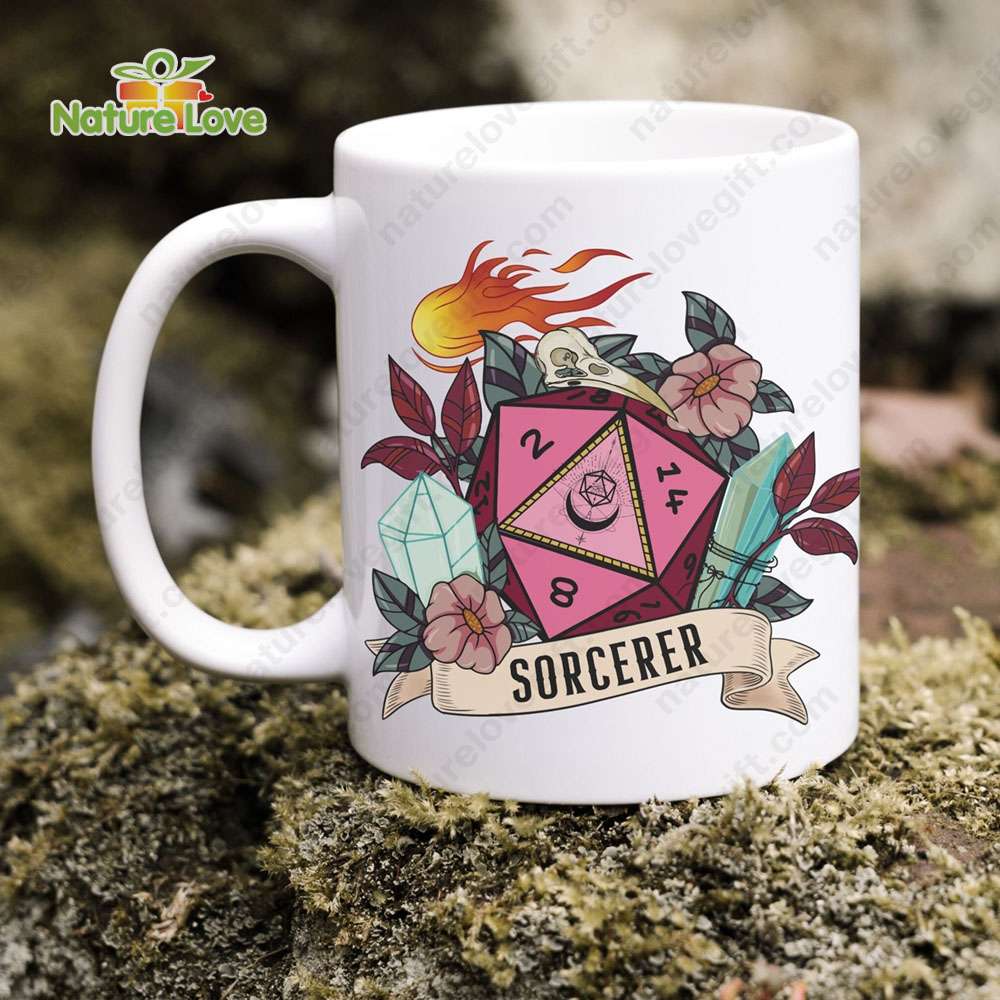 Sorcerer Dice Mug DnD Dungeons and Dragons Gift