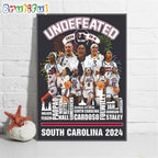 South Carolina Gamecocks 2024 Final Four Undefeated 38 0 Poster Canvas