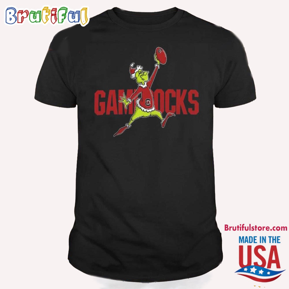 South Carolina Gamecocks Grinch Rugby T Shirt
