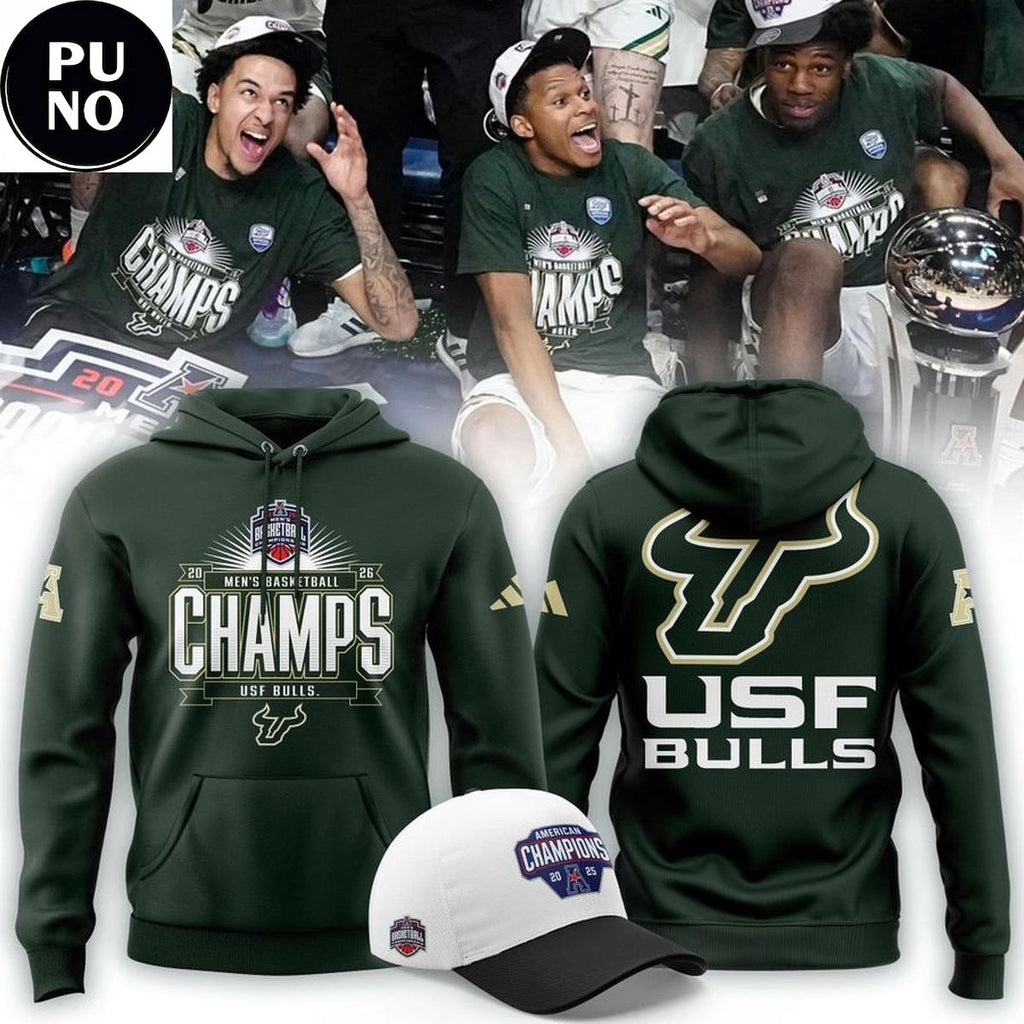 South Florida Bulls 2026 American Conference Men's Basketball Tournament Champions Hoodie T-Shirt