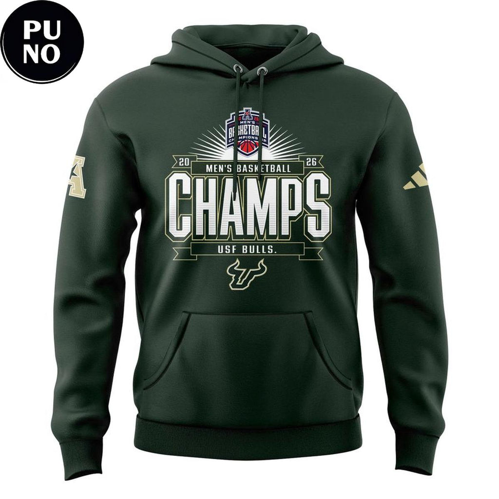 South Florida Bulls 2026 American Conference Men's Basketball Tournament Champions Hoodie T-Shirt