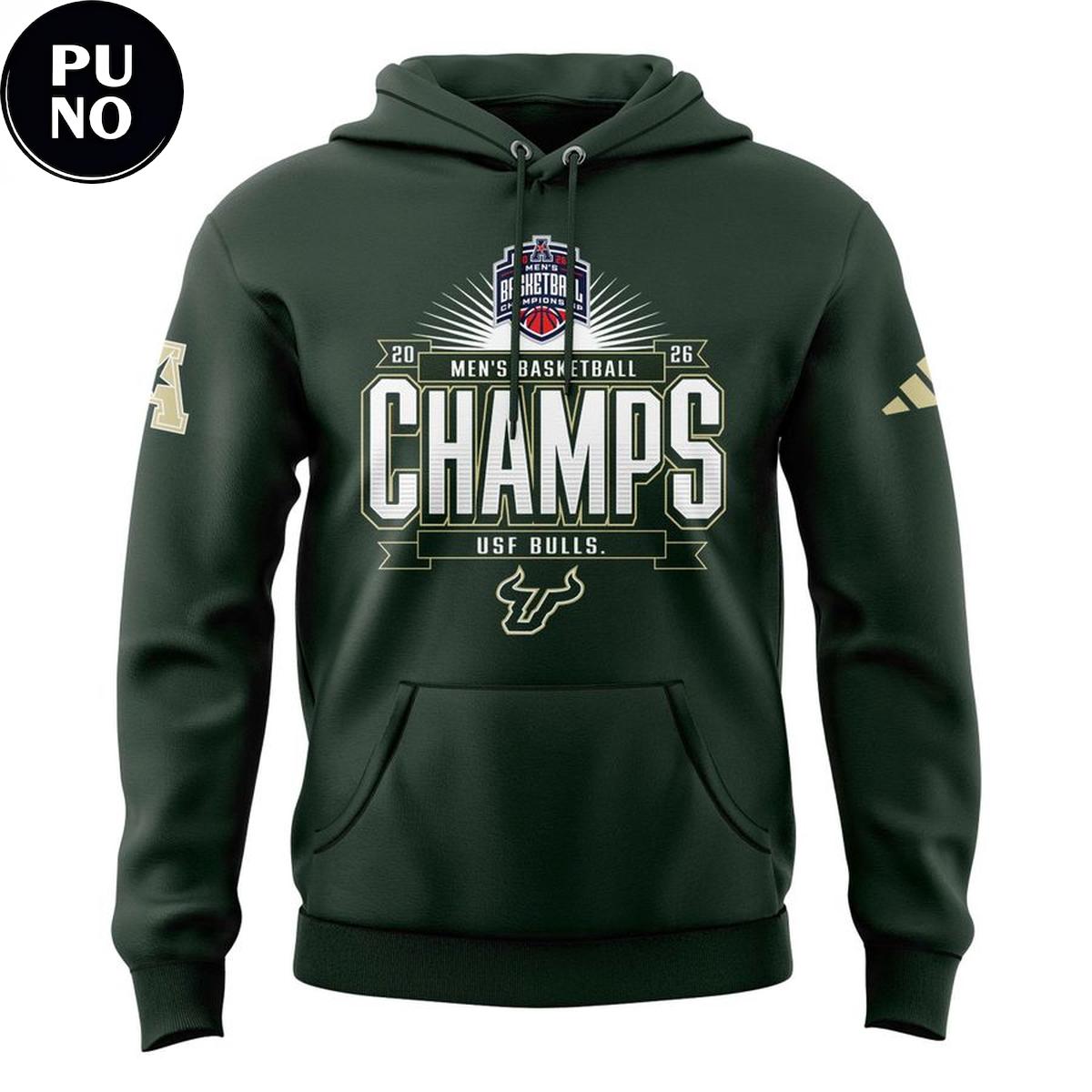 South Florida Bulls 2026 American Conference Men's Basketball Tournament Champions Hoodie T-Shirt