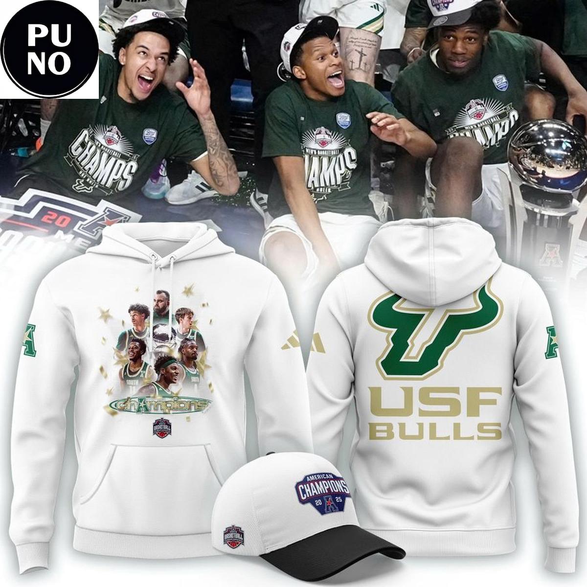South Florida Bulls 2026 American Conference Men's Basketball Tournament Champions Hoodie T-Shirt