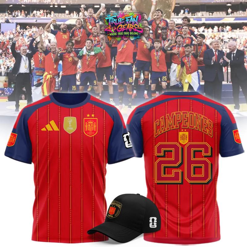 Spain 2026 World Cup Champions Signature Football Jersey