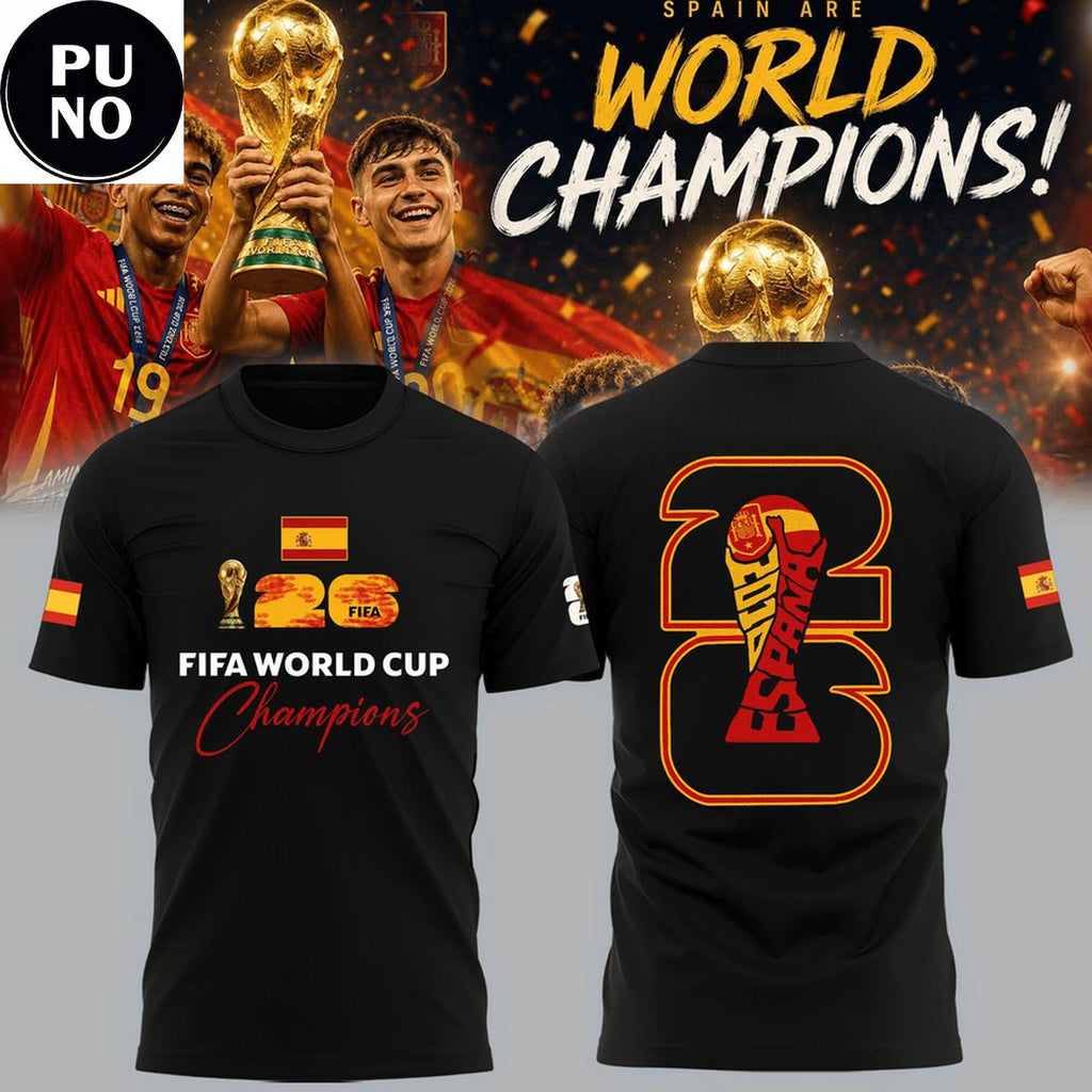 Spain National Soccer FIFA World Cup Champions 2026 T-Shirt