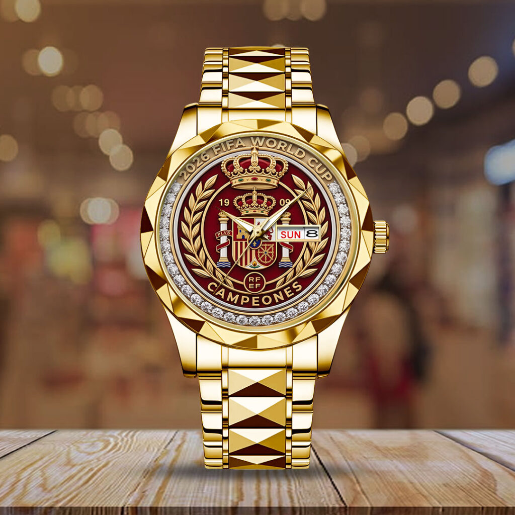 Spain National Team 2026 FIFA World Cup Champions Alloy Luxury Quartz Watch - TMTHU7885
