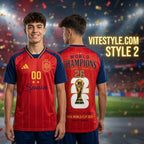 Spain World Champions 2026 Soccer Jersey