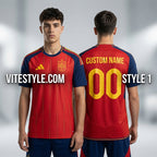 Spain World Cup Custom Football Jersey