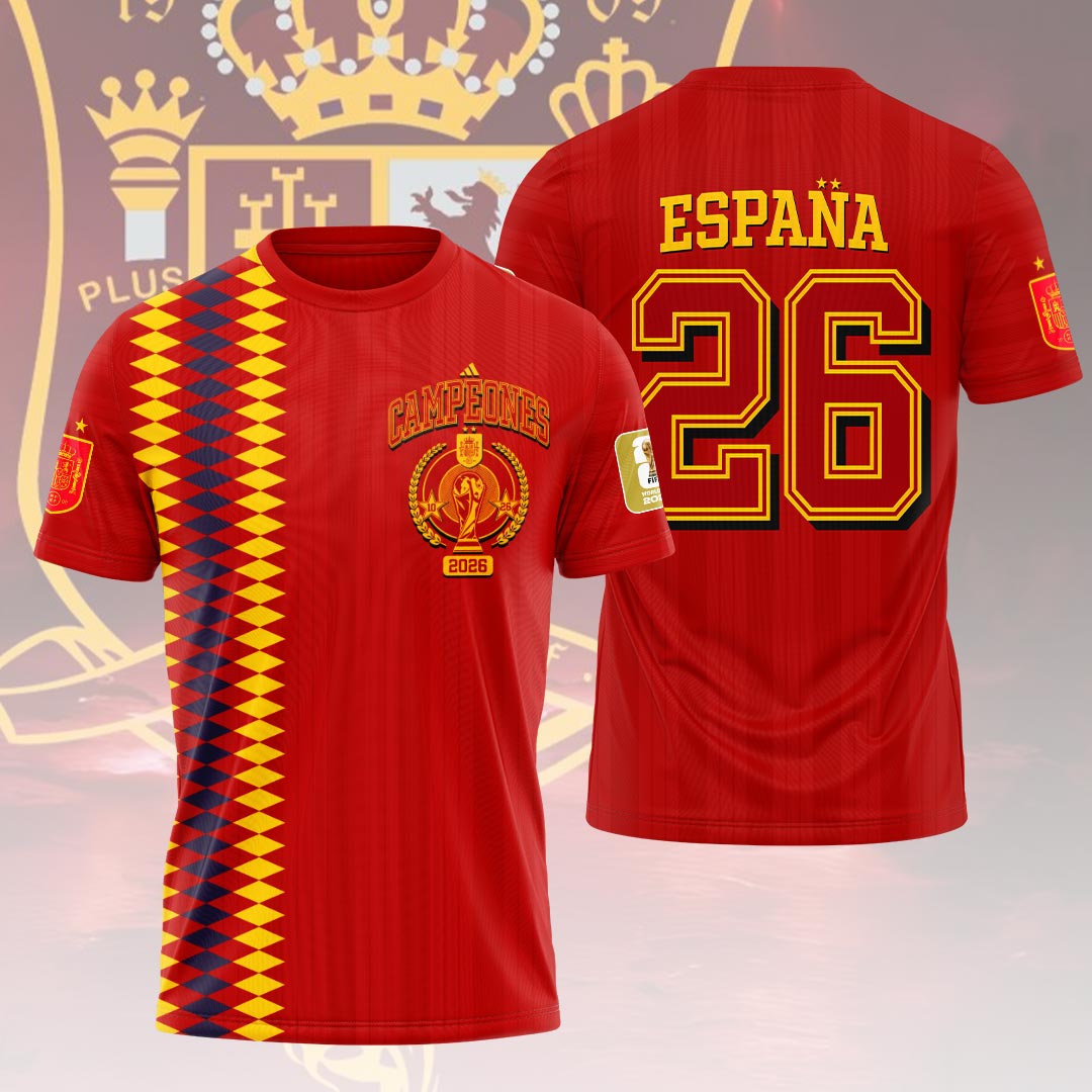 Spain National Team 2026 FIFA World Cup Champions 3D Apparel – HOATT19583