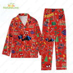 Spider Man Merry Christmas Marvel Red Pajamas Set