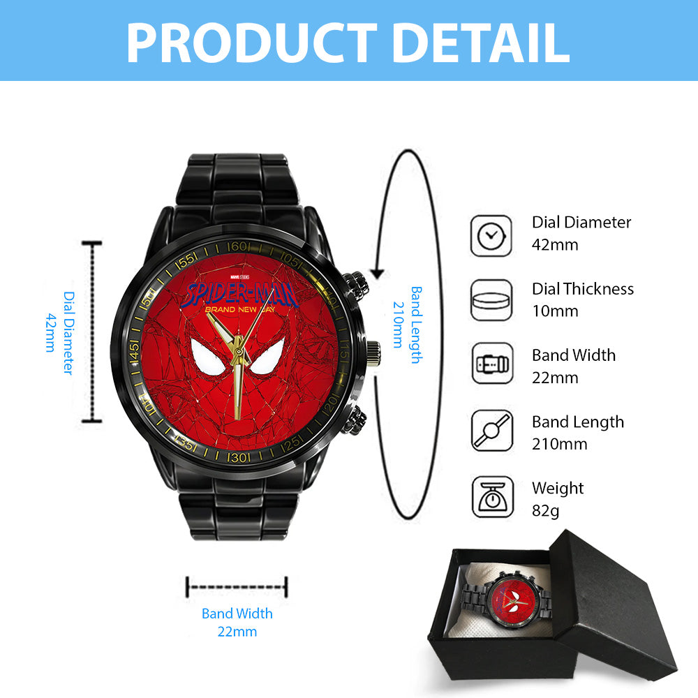 Spider-Man: Brand New Day Black Stainless Steel Watch - GNE8082