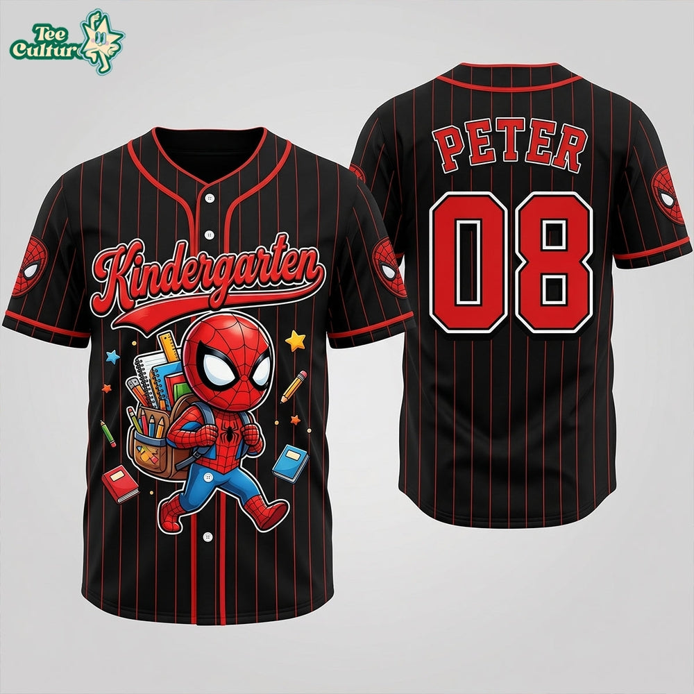 Spider-Man Back To School Jersey Shirt – Personalized Gifts For Kids 01natn