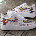 Spider-Man Different, Not Less Autism Awareness Low Top Sneakers – Neurodiversity Gift