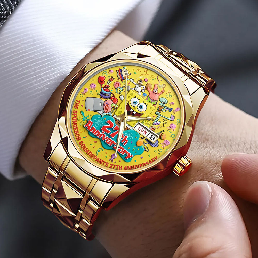 SpongeBob SquarePants 27th Anniversary Alloy Luxury Quartz Watch - TMTHU3666