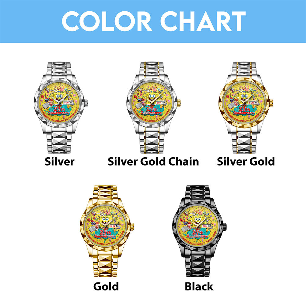 SpongeBob SquarePants 27th Anniversary Alloy Luxury Quartz Watch - TMTHU3666