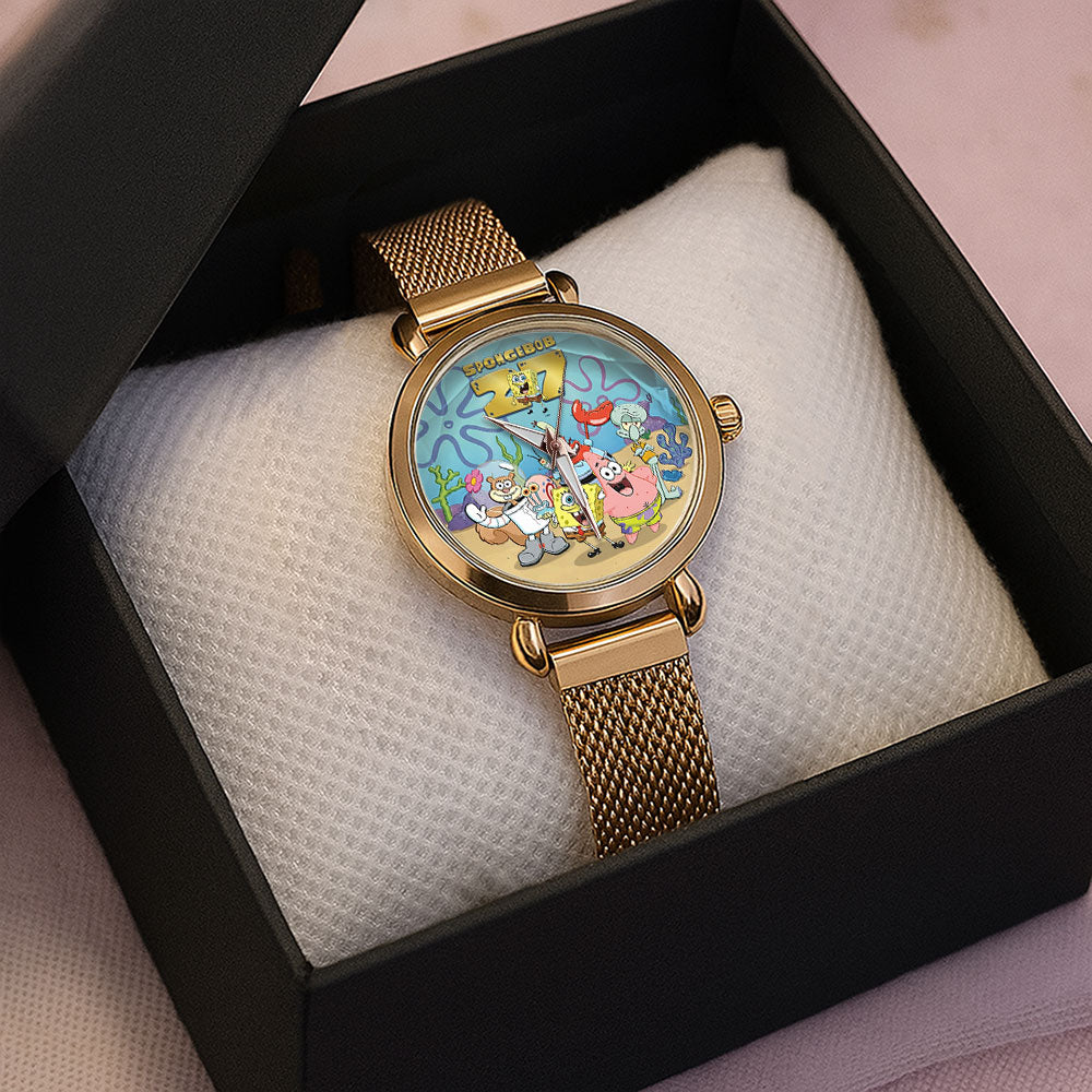 SpongeBob SquarePants 27th Anniversary Mesh Strap Quartz Watch - TMTHU3492