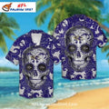 Spooky Baltimore Ravens Sugar Skull Aloha Shirt