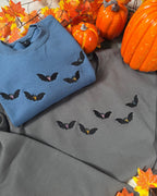 Spooky Bats with Bows Embroidered Sweatshirt