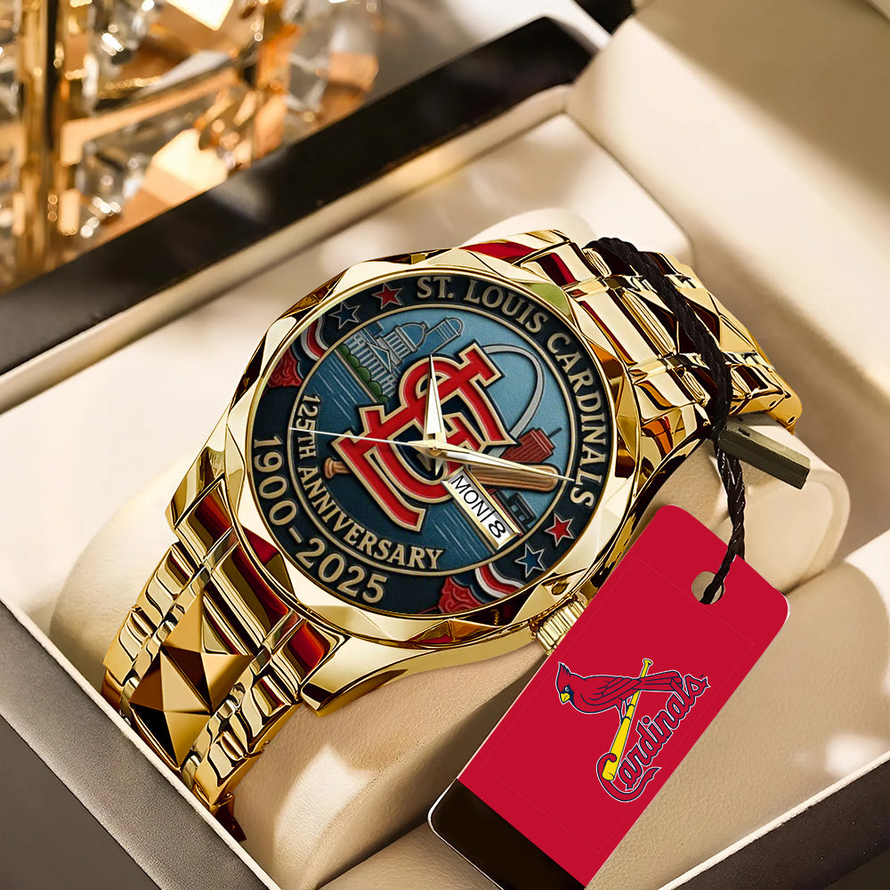 St. Louis Cardinals 125th Anniversary 1900-2025 Alloy Luxury Quartz Watch - TANTN15616