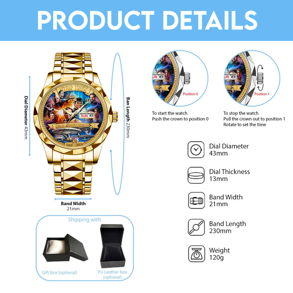 Star Trek 60th Anniversary 2026 Alloy Luxury Quartz Watch - TMTHU4867