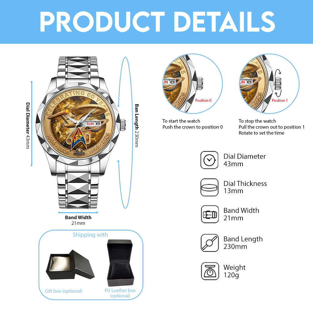 Star Trek 60th Anniversary 2026 Alloy Luxury Quartz Watch - TMTHU5349