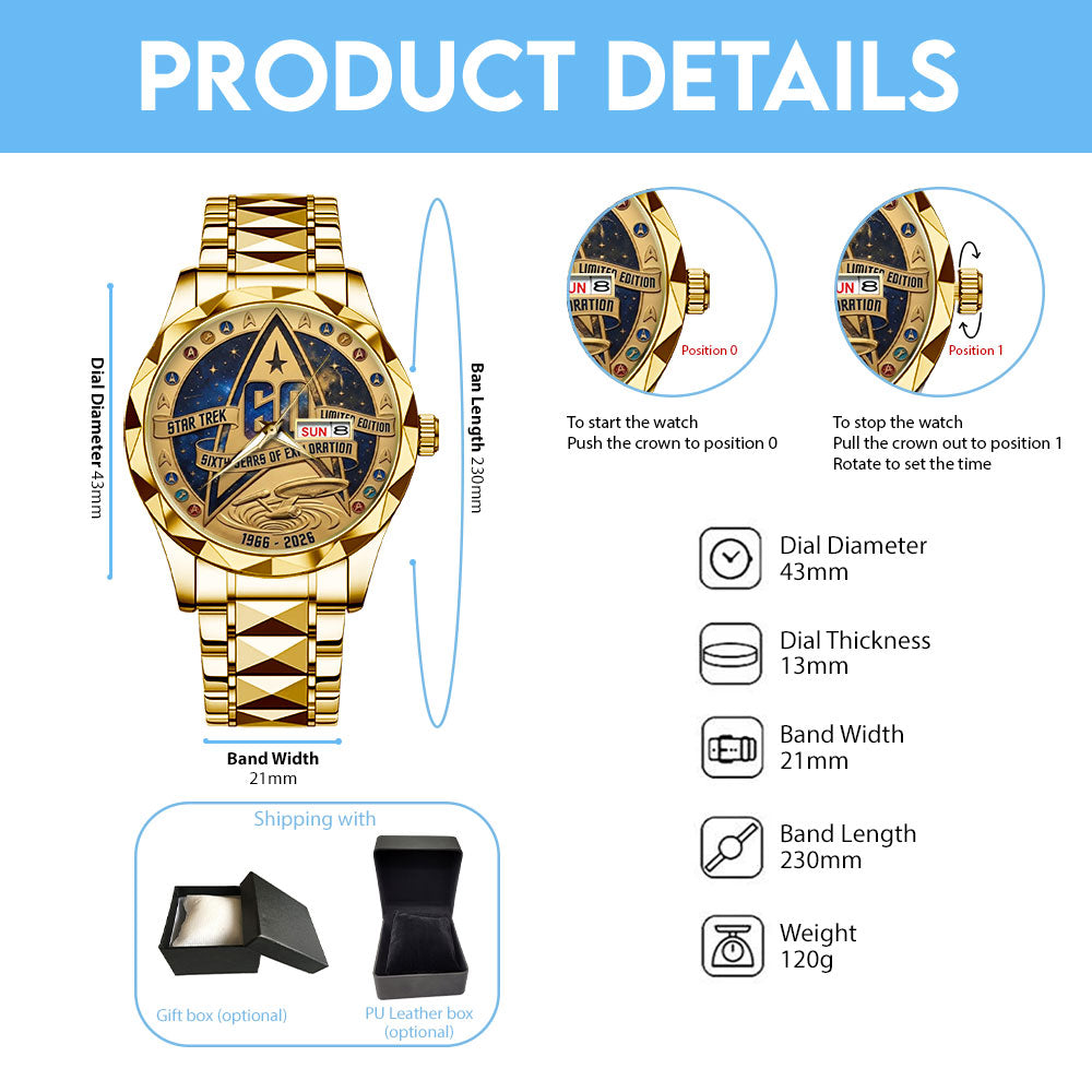 Star Trek 60th Anniversary 2026 Alloy Luxury Quartz Watch - TMTHU5649